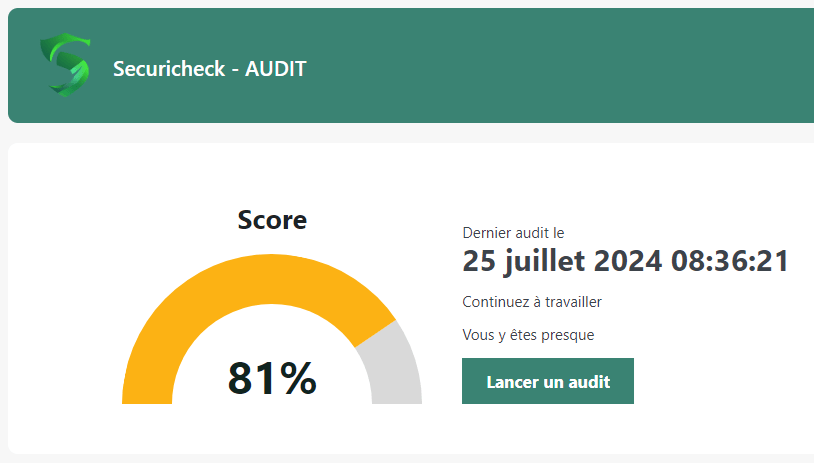 lancement audit de sécurité