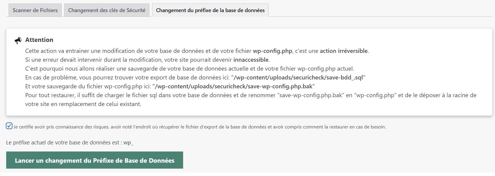 changer le préfixe des tables de la base de données de votre site WordPress