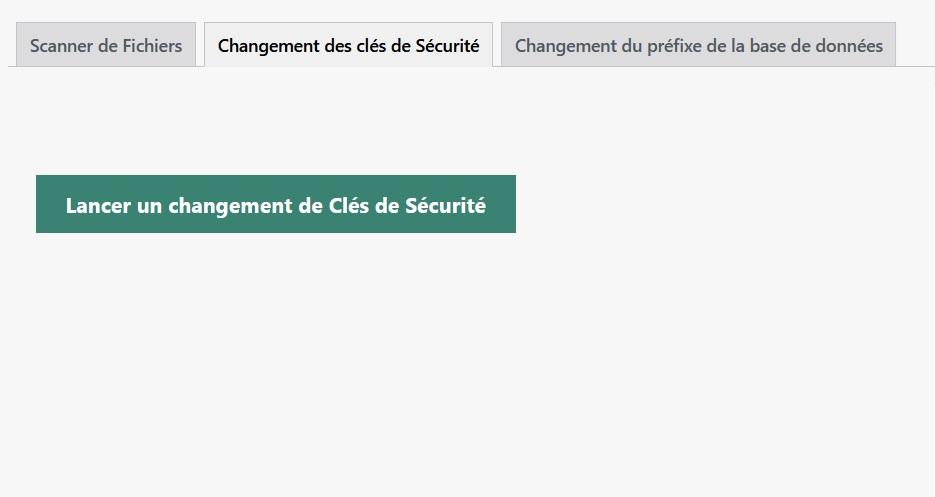 changement des clés de sécurité wordpress