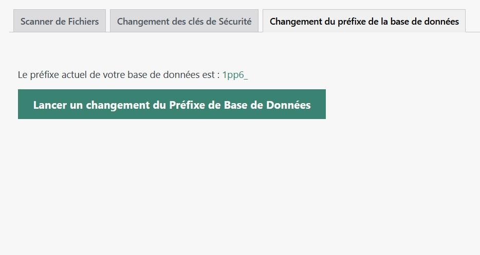 changement préfixe table bdd