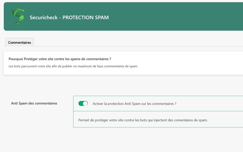 anti spam commentaires